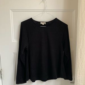 ✨2 for 15$✨Long sleeve black peplum top